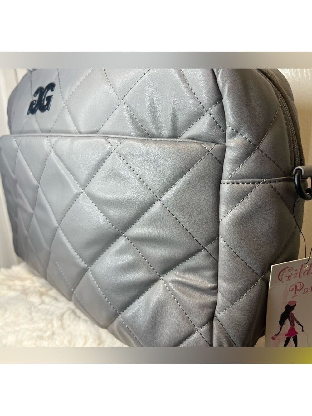 GILDA PARIS QUILTED WEEKENDER CROSSBODY BAG - Picture 4 of 10